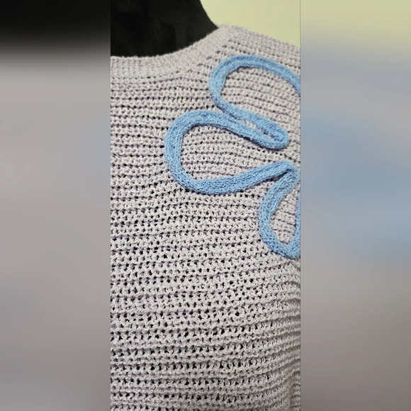 EASEL Flower Patterned Knit Sweater Tunic #334-338 - Picture 8 of 10